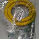 AMI PARTS 72" Flexible Gas Line Kit Yellow Coated, Gas Hose Connector Kit for Dryer, Stove, Water Heater,5/8" OD(1/2" ID) Stainless Steel Gas Line with Connector 1/2" MIP &1/2"FIP & 3/4"MIP Fitting