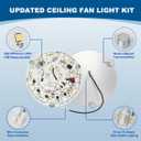 2 Pack LED Ceiling Fan Light Replacement Kit, Retrofit for Ceiling Lights, 15W 120V 5000K CRI90, Dimmable Engine for Pendant, Lantern