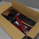 12V LED Trailer Lights Kit for Utility Trailer, LED Submersible Rectangular Brake Stop Turn License Lights Unique Flag w/8x Mini Side Clearance Marker Lights, 15" 11 LED Red Identification Light Bar