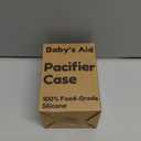 Baby's Aid Silicone Pacifier Case, No Open Slot with Patented Closure, Dishwasher Safe, Attaches to Diaper Bag or Stroller, Holds 2 Pacifiers, (Sage)
