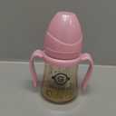 GROSMIMI Spill Proof no Spill Magic Sippy Cup with Straw with Handle for Baby and Toddlers, Customizable, PPSU, BPA Free 6 oz (Pink)