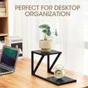 Honla Desktop Shelf,2 Tier Wood and Metal Desk Shelf for Top of Desk,2 Pack Small Desktop Shelves,Black