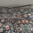 Woaboy Washable 8x10 Area Rug for Living Room Bedroom Dining Room Under Kitchen Table,Non-Slip Low Pile Stain Resistant Soft Large Carpet for Vintage Floral Oriental Home Decor Dark Green/Navy/Black