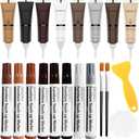 SEISSO Wood Furniture Repair Kit- 8 Colors Wood Fillers and Touch Up Markers, New Upgrade Wood Repair Kit, Wood Markers for Scratches Stains- Restore Wooden Table, Cabinet, Floors, Door, 20 Sets