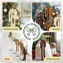 Artmag 6 Pcs Velvet Christmas Large Swag Bows 23.6x15.7 Inch Rustic Staircase Wreath Fireplace Vintage Bows for Christmas Tree Topper Holiday Indoor Outdoor Decor (Multicolor)