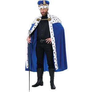 California Costumes, Blue Royal Cape and Crown Set, One Size