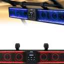 UTV Sound Bar 26 Inch, ATV Soundbar with 6 Speakers, Multicolor Lights with Light Strip, Waterproof Bluetooth SxS Soundbar for ATV Golf Cart w/ 1.75" - 2.25" Roll Bar