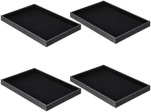 Quelay Stackable Jewelry Tray Jewelry Organizer Tray Showcase Display Empty Plate Bracelet Ring Earring Organizer, Pack of 3