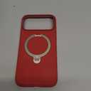 TORRAS Q3 Silicone for iPhone 17 Pro Max Case with Stand, Fit for MagSafe, Liquid Silicone Soft Cozy Grip, 360 Spin Magnetic Stand, Camera Control, Protective Case for iPhone 17 Pro Max Silicone, Red