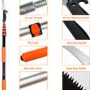 Buyplus 26FT Reach Pole Saws for Tree Trimming, Pole Saw with 5-20FT Telescoping Extension Pole, Pruning Saw with 19" 3X Detachable Saw, Non-Slip Handle, Tree Trimmer for Garden Palms Shrubs