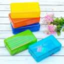 Youngever 5 Pack Plastic Pencil Box, Pencil Case Box, Translucent Pencil Boxes, School Supply Box