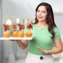 40Pcs Foil Firework Cupcake Toppers, Sparkle Tinsel Flower Drink Stirrers, Gold Sparkle Cake Decorations, Cocktail Food Fruit Toothpicks for Christmas Party Birthday Wedding Graduation Supplies