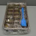 TYUI Non Stick Brownie Baking Pan with Dividers, 18 Pre-slice Non-stick Carbon Steel Rectangle Baking Pan Set for Oven Baking Bread, Square Mold Tray Brownie Pan for Baking Cake Biscuit Muffin