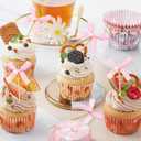 2 x 20PCS Pink Bow Party Decorations - Cute Bow Cupcake Toppers for Girls Birthday, Princess Theme Party Supplies, Baby Shower Decor, Festive Celebration Cake Toppers