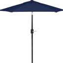 6 Ft Outdoor Patio Umbrella, Easy Open/Close Crank and Push Button Tilt Adjustment - Navy Blue Market Umbrellas