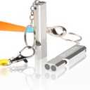 Survival Whistles 4-Pack & 6-Pack, Aluminum Emergency Safety Whistle with Lanyard and Keychain, Waterproof & Unbreakable for Hiking, Camping, Dog Training, Coaching, Emergency Kits