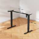 ErGear Electric Standing Desk Legs, 4 Memory Height Settings Height Adjustable Desk Frame, Sit Stand Table Legs Up to 47.2", Ergonomic Stand up Converter Base Workstation, Black Frame Only,Black