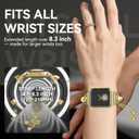 Leather and Metal Band Compatible with Apple Watch Bands for Women,Adjustable Designer Cute Stylish Strap for iWatch Series11/10/9/8/7/6/5/4/3/2/1/SE/Ultra (Gold)