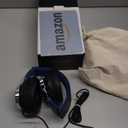 AC01 Over-Ear Headphones Wired, Passive Noise Isolating Corded Stereo Headsets with Mic Volume Control for Adults Teens 3.5mm for Chromebooks, Laptop, Computer, Tablets, Travel (Black Blue)