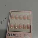 Glamnetic Press On Nails - Crystal Glaze | Glazed Short Oval Nude Fake Nails with Ombr, Salon Quality Neutral Nails | 15 Sizes - 30 Nail Kit with Glue