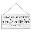 House Decor Sign, Christian Wood Sign, As for Me and My House We will Serve the Lord Sign, Decorative Hanging Wall Plaque Decor Sign, Religious Home Decor, Front Door Decor, Bedroom Decor