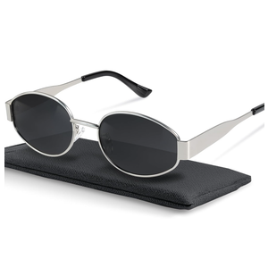 livho 2025 Trendy Oval Sunglasses - Stylish Polarized Shades for Everyday - Retro Metal Frames