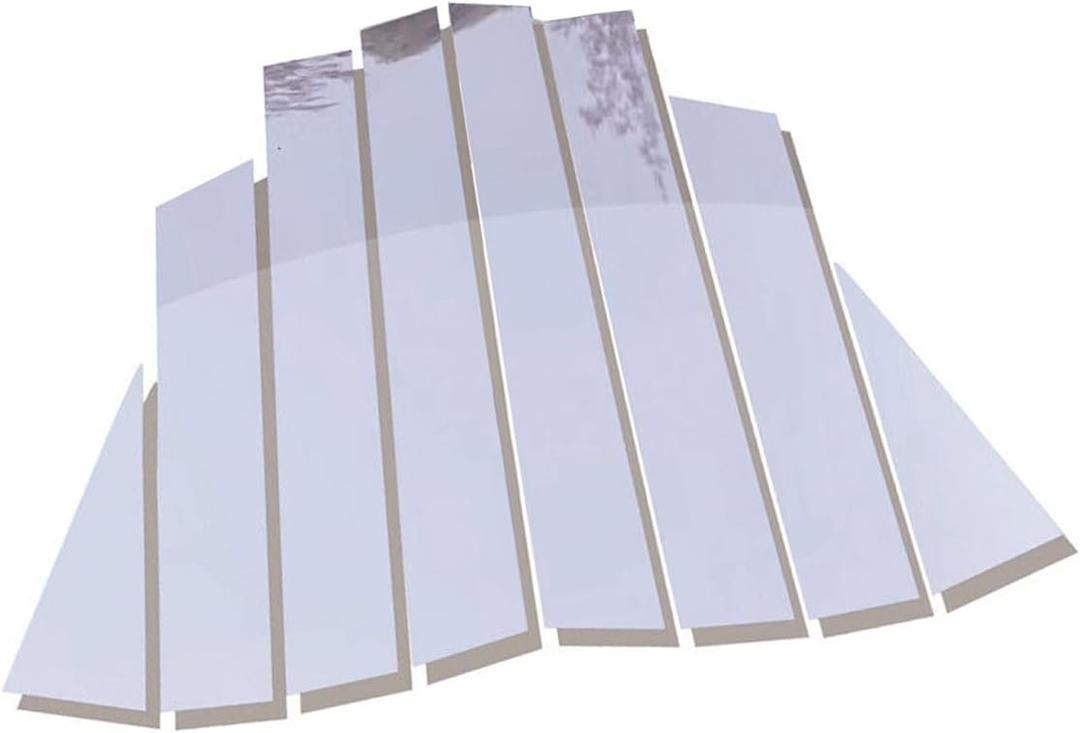 Chrome Silver PC Window Door B C Pillar Post Trim Cover Set Compatible for Nissan Rogue 2014-2020