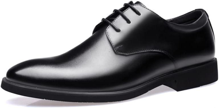 Mens Dress Shoes Modern Classic Slip On Oxfords Formal Casual Business Wedding Work Lace-ups, US (6, Black)
