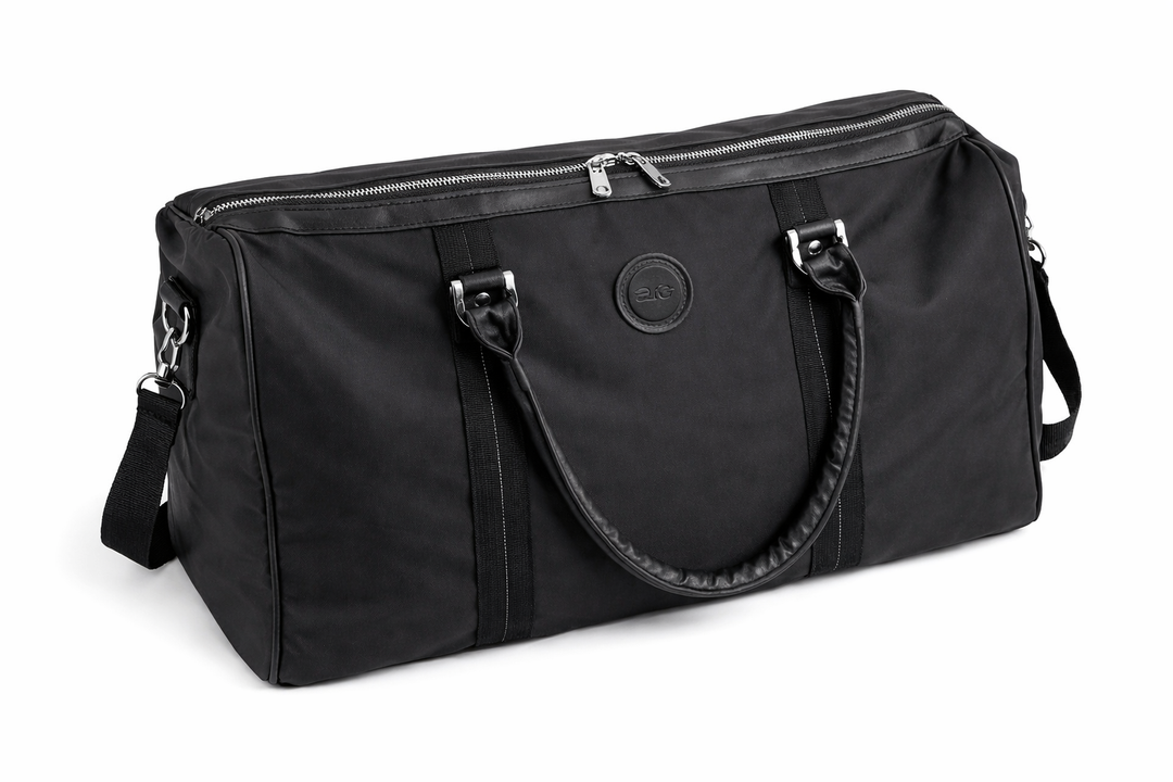 Hit Promo Arc Black Duffle Bag – Large Travel & Gym Weekender Bag with Zipper Closure, Shoulder Strap & Carry Handles