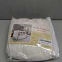 Shreem Linen Ruffled Bed Skirt with Split Corners, Gathered Style, 100% Microfiber, 18-Inch Drop, Dust Ruffle Bedskirt with Platform, Queen, Ivory