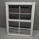 MHirmosy 2 Pcs 18" x 23" White Shed Windows with Tempered Glass & Fiberglass Screen - Flush Mount Sliding Windows for Chicken Coop, Playhouse, Garage (Weatherproof & Easy Install)