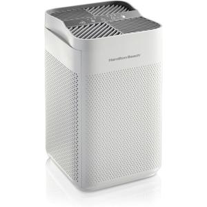 Hamilton Beach Air Purifier For Home With 2 TrueAir EverLasting Reusable Filters, For Medium Rooms Up To 827 sq. ft., Protects From Allergens, Odors, Irritants, Dust, Smoke, Pollen, White (20150)