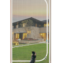 QWR Reinforced Cat Screen Door,Fits Door Opening Size 32''x 80'',Thickened Cat Proof Screen Door Mesh with Zipper Closure for Living Room,Kitchen,Bedroom.