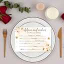 Advice And Wishes For The Mr And Mrs, Honey Bee Bridal Shower Games Decorations, Honeycomb Flowers Decor For Wedding Engagement Party, Advice Cards For The Bride And Groom, 25 Pcs Cards -09