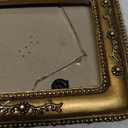 SIKOO 2.5x3.5 Vintage Picture Frames, Small Picture Frame, Wallet Size, Ornate Picture Frames, Mini Photo Frame, Table Top Display and Wall Mount, Antique Home Decor, Bronze