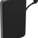 Mophie Powerstation Plus Mini 5,000mAh Power Bank - Has Integrated USB-C Cable, Fast Charging for Smartphones, Tablets, and iPhone 17/16/15