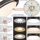 36W 6.4" Dimmable LED Light Engine Retrofit Kit for Ceiling Fan Light Replacement LED Board Panel,3 Color Temperature Memory Function,ETL Listed