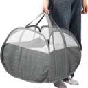 Collapsible Laundry Baskets, 90L Large Foldable Laundry Basket, Tear-proof Pop Up Hampers for Laundry, Dirty Clothes Laundry Hamper for Bedroom, Bathroom, Dorm, Laundry Room, Travel or Camping Grey (Gray)
