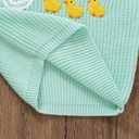 Toddler Girl/Boy Sweater Cute Ducks Hand Embroidered Sweater Fall Winter Outfit 1-5Y (Pink)