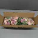 Artificial Peonies Silk Flowers, Pink Faux Peony Bouquet 4 Bundles Florals Arrangements Decor for Farmhouse Home Boho Wedding Table Centerpiece, Fake Plastic Flower Bulk for Vase Decoration (Mix Pink)