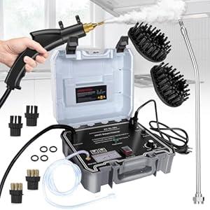 Handheld Steam Cleaner, HCCTWOOW 1500W High Pressure Steamer for Cleaning (White-High Heat Steamer)