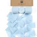 2 x Baby Blue Silk Ribbon 1.5" Wide x 24 Yards | Gender Reveal Party Decor, Baby Shower Favors, Hair Bows & Coastal Bridal Bouquets (Baby Blue 3-Roll Set)