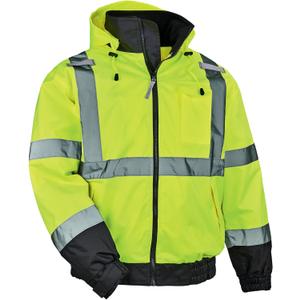 Ergodyne GloWear 8379 Economy Bomber Jacket (Small, Lime)