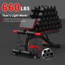 Adjustable Weight Bench - Utility workout Benches for Exercise, Free Installation Design for Portable Fitness Strength Training Equipment at Home Gym