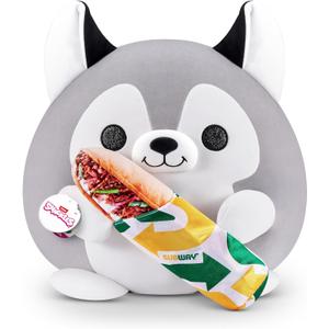 Snackles by ZURU, Super Sized 14 inch Plush, Subway Husky, Ultra Soft Plush, Collectible Stuffed Animal
