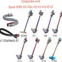 23'' Flexible Crevice Tool & Extension Hose Attachments for Dyson GEN5 V15 V12 V11 V10 V8 V7 Cordless Vacuum, Perfect Cleaning Replacement Accessories Bundle for Dryer Vent,Car Detailing,Corners,Gaps