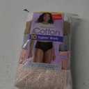 Hanes Women's Cotton Brief Value Pack, 10-Pack, Assorted Brief Underwear (Colors May Vary) (9, Solid/Print Mix)