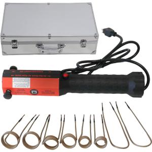 Heat Induction Tool 1200W 110V Magnetic Induction Heater Kit with 8 Coils, Handheld Rusty Screw Remover, LED Lights, Cooling Fan, Overheating Protection, Aluminum Alloy Silver Tool Box Heat Induction Tool 1200W 110V Magnetic Induction Heater Kit with 8 Coils, Handheld Rusty Screw Remover, LED Lights, Cooling Fan, Overheating Protection, Aluminum Alloy Silver Tool Box