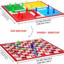 Ankit Toys & Games Ludo & Snakes and Ladders (Saap Seedhi) Board Game Set Classic 2in1 Family Fun for Kids and Adults for Ages 6+ | Travel-Friendly Strategy Game (Ludo Senior Red)