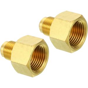 2 x PATIKIL 5/8" (7/8"-14UNF) Female Flare x 3/8" (5/8"-18UNF) Male Flare, 2pcs SAE 45 Degree Brass Fittings for Air Gas Lines Refrigeration HVAC